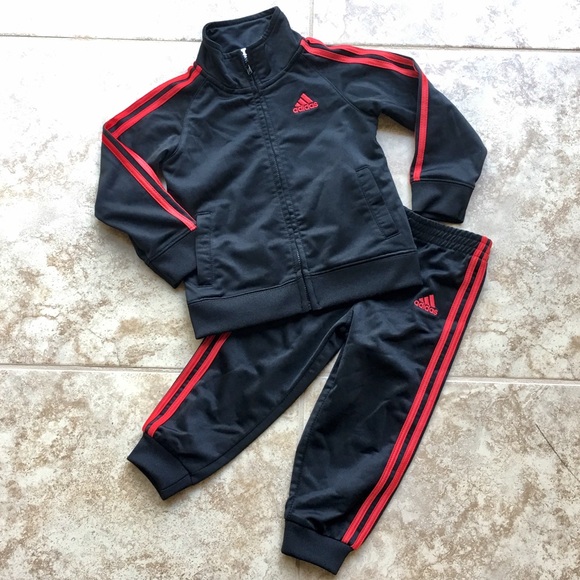 red adidas tracksuit toddler